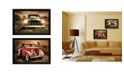 Trendy Decor 4U Vintage-Like Trucks Collection By Robin-Lee Vieira, Printed Wall Art, Ready to hang, Black Frame, 40" x 14"